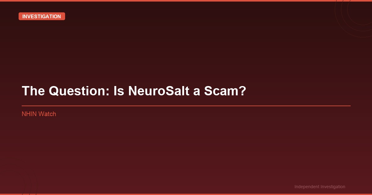 Featured image for: The Question: Is NeuroSalt a Scam?